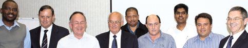 2012 council members at the AGM (l to r) Solly Mabitsela, Johan van Jaarsveldt, John Owen-Ellis, Vivian MacFadyen, Raymond Cloete, Steven Meyer, Vinesh Maharaj, Alvin Seitz and Johan Maartens.